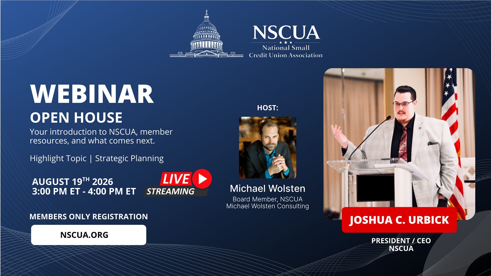 NSCUA Webinar Open House — Inside NSCUA: Our Vision, Our Members & What's Ahead